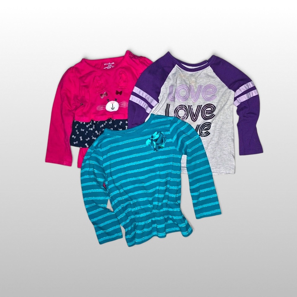 Toddler Long Slv Casual Multi Top Bundle Garanimals 24M Playwear autumn raglan